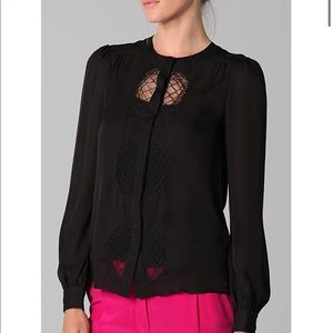 Diane Von Furstenburg billow lace blouse
